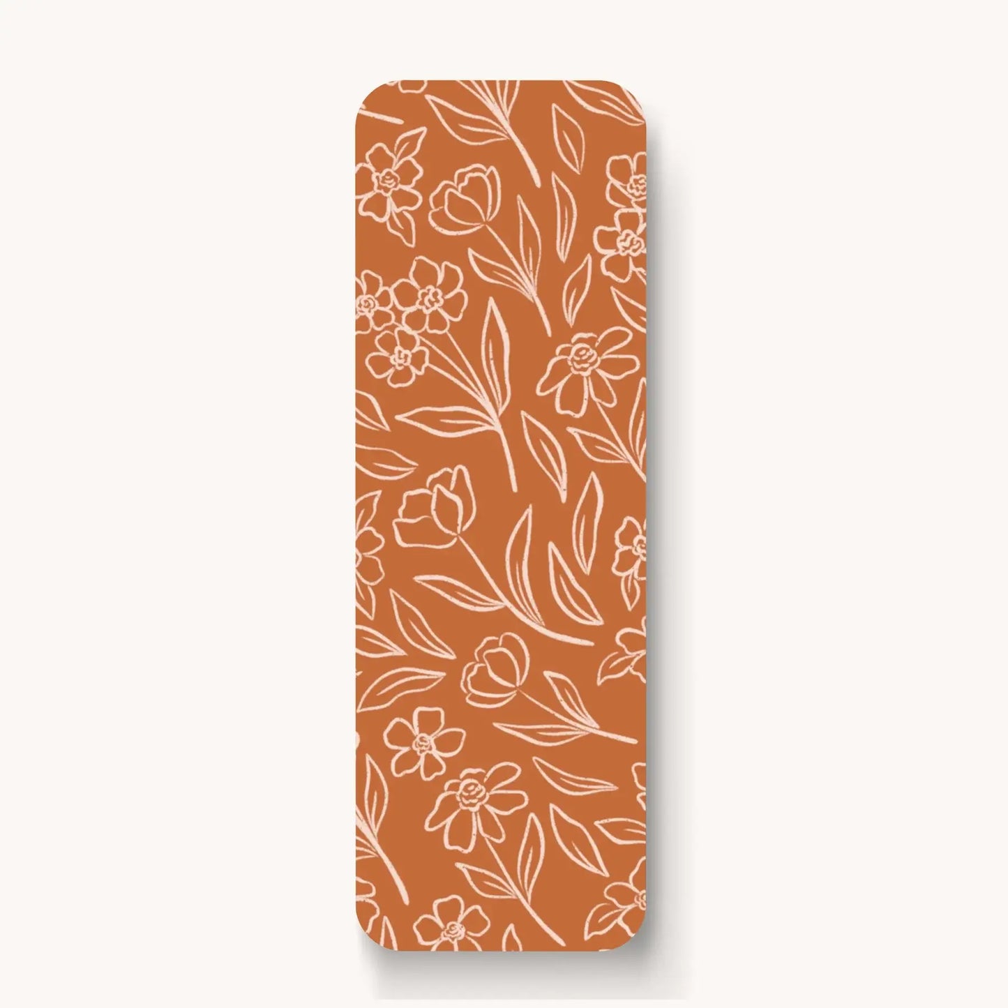 Orange Floral Bookmark