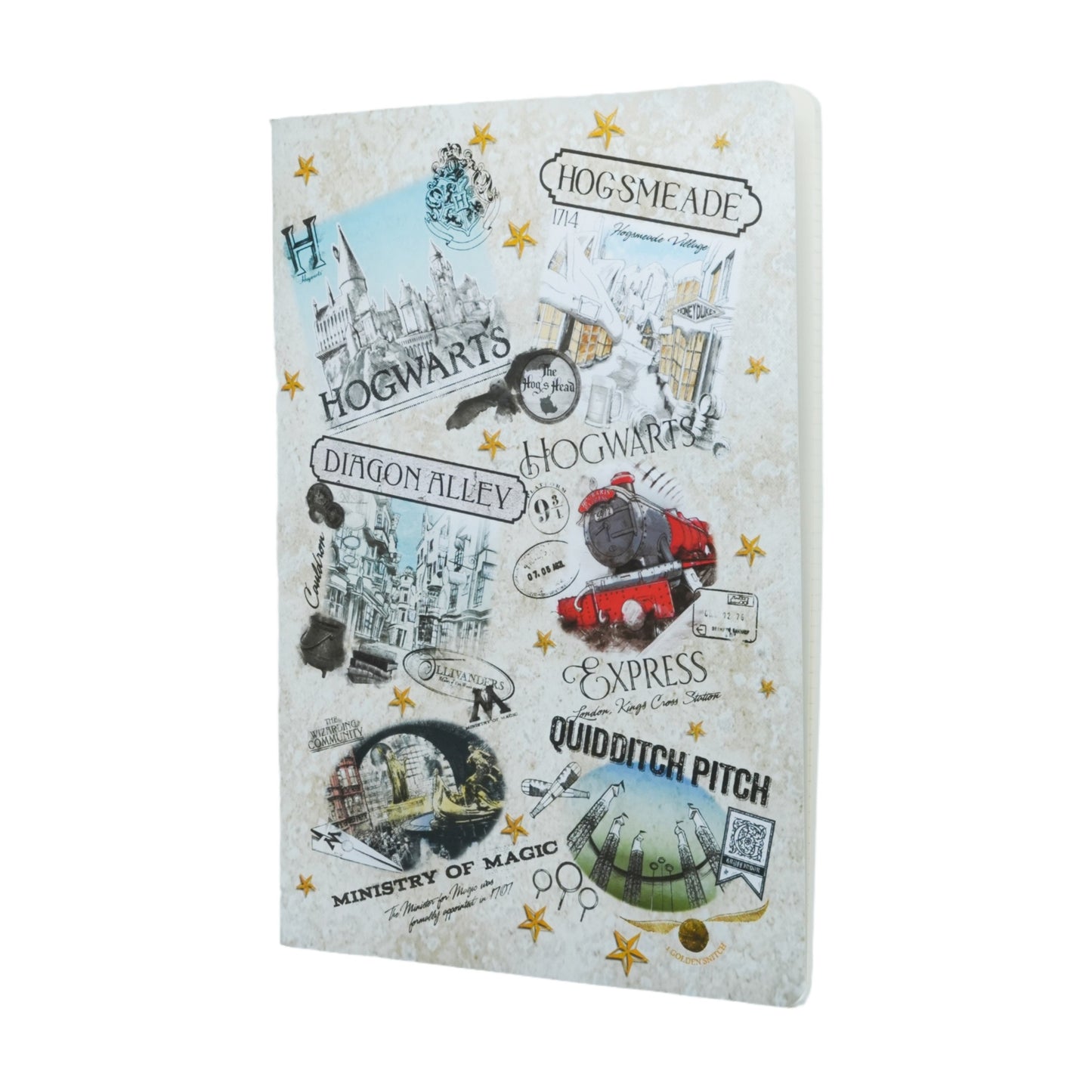 The Wizarding World Notebook A4 Gridded Softcover Cahier, 80pg, 100GSM by Paperblanks (Harry Potter Collection)