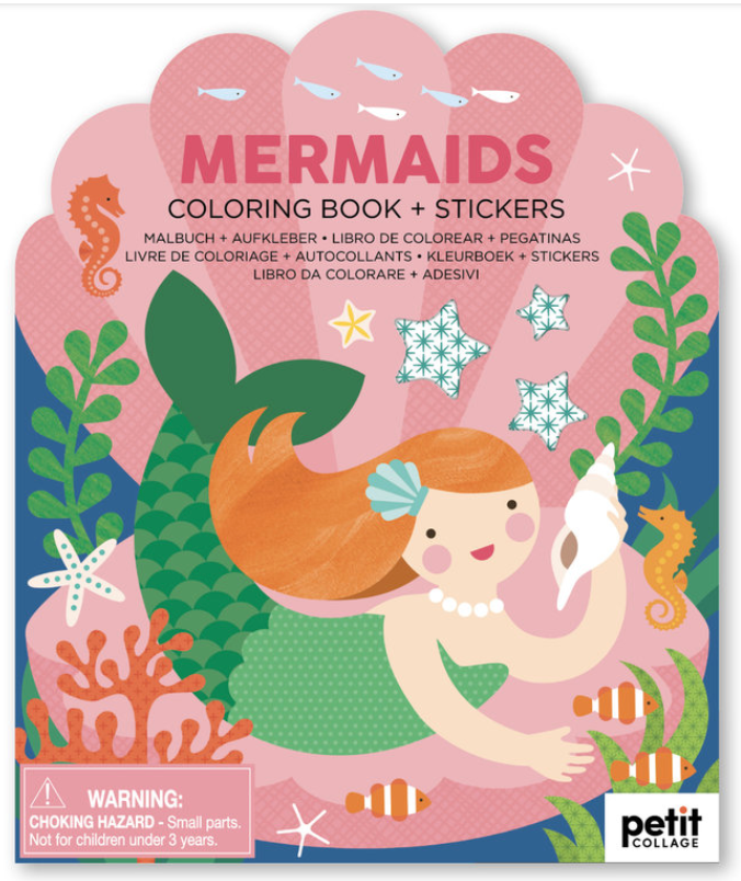 Coloring Book with Stickers Mermaids