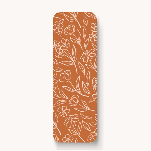 Orange Floral Bookmark